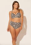 Molly is wearing a 14, she has a 36DD bust and a 33" waist.