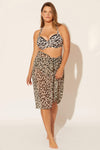 Molly is wearing a 14 suit and M/L sarong, she has a 36DD bust and a 33" waist.