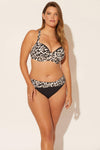 Molly is wearing a 14 suit, she has a 36DD bust and a 33" waist.