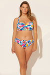Molly is wearing a 14 suit, she has a 36DD bust and a 33" waist.