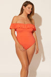 Molly is wearing a 14 suit, she has a 36DD bust and a 33" waist.