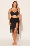 Molly is wearing a 14 suit and M/L pareo, she has a 36DD bust and a 33" waist.