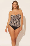 Molly is wearing a 14 suit, she has a 36DD bust and a 33" waist.