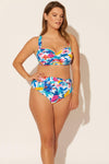 Molly is wearing a 14 suit, she has a 36DD bust and a 33" waist.
