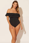 Molly is wearing a 14 suit, she has a 36DD bust and a 33" waist.
