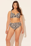 Sara is wearing a 10 suit, she has a 36D bust and a 30.5” waist.