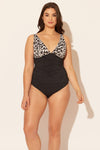Sara is wearing a 10 suit, she has a 36D bust and a 30.5” waist.