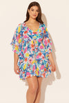 Sara is wearing a 10 suit and M coverup, she has a 36D bust and a 30.5” waist.