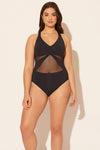 Sara is wearing a 10 suit, she has a 36D bust and a 30.5” waist.