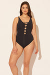 Sara is wearing a 10 suit, she has a 36D bust and a 30.5” waist.