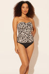 Zoe is wearing a 8 suit, she has a 34D bust and a 29” waist.