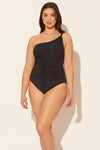 Sara is wearing a 10 suit, she has a 36D bust and a 30.5” waist.