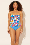 Zoe is wearing a 8 suit, she has a 34D bust and a 29” waist.