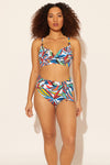 Zoe is wearing a 8 suit, she has a 34D bust and a 29” waist.