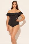 Sara is wearing a 10 suit, she has a 36D bust and a 30.5” waist.