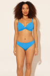 Zoe is wearing a 8 suit, she has a 34D bust and a 29” waist.