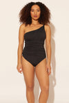 Zoe is wearing a 8 suit, she has a 34D bust and a 29” waist.