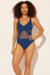 Zoe is wearing a 8 suit, she has a 34D bust and a 29” waist.