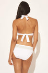 SMOCKED HALTER TOP - WHITE