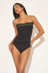 SMOCKED BAND 1 PC - BLACK