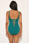 HIGH NECK LACE DOWN TWIST 1 PC - TROPIC THUNDER