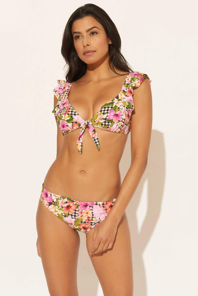 RUFFLE U/W TOP - PINK MULTI