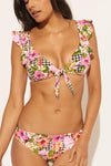 RUCHED BACK BOTTOMS - PINK MULTI
