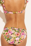 RUCHED BACK BOTTOMS - PINK MULTI