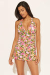SKIRTED HIPSTER BOTTOMS - PINK MULTI