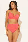RUCHED U/W D CUP TOP - WATERMELON