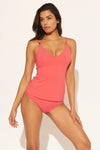 SCOOP NECK TANKINI TOP - WATERMELON