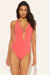 HALTER LACE DOWN 1 PC - WATERMELON
