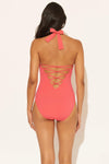 HALTER LACE DOWN 1 PC - WATERMELON