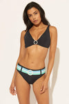 BELTED HIPSTER BOTTOMS - BLACK