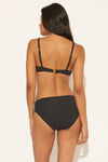 BELTED HIPSTER BOTTOMS - BLACK