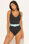 BELTED TANK 1 PC - BLACK