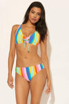 RUCHED BACK BOTTOMS - SUNSET STRIP MULTI
