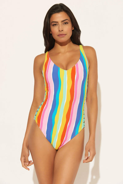 SIDE LACE DOWN TWIST 1 PC - MULTI