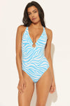 PLUNGE HALTER 1 PC - OVERBOARD BLEU MULTI