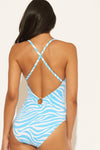 PLUNGE HALTER 1 PC - OVERBOARD BLEU MULTI