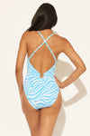PLUNGE HALTER 1 PC - OVERBOARD BLEU MULTI