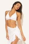 RUFFLE SKIRT - WHITE