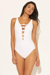 LACE DOWN 1 PC - WHITE