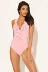 PLUNGE RUFFLE 1 PC - PINK LEMONADE