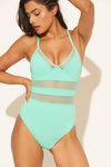 CROSS OVER BACK MESH 1 PC - TURQS & CAICOS