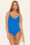 SCOOP NECK TANKINI TOP- ARUBA BLEU
