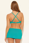 HIGH NECK LATTICE TOP - SEA DIVE