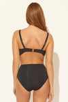SHIRRED HIGH WAIST BOTTOMS - BLACK