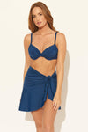 RUFFLE SKIRT - NAVY