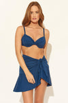 RUFFLE SKIRT - NAVY